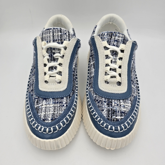 Dolce Vita Dolan Platform Sneakers, Navy Blue Multi Woven, Women's 9 - Picture 5 of 16